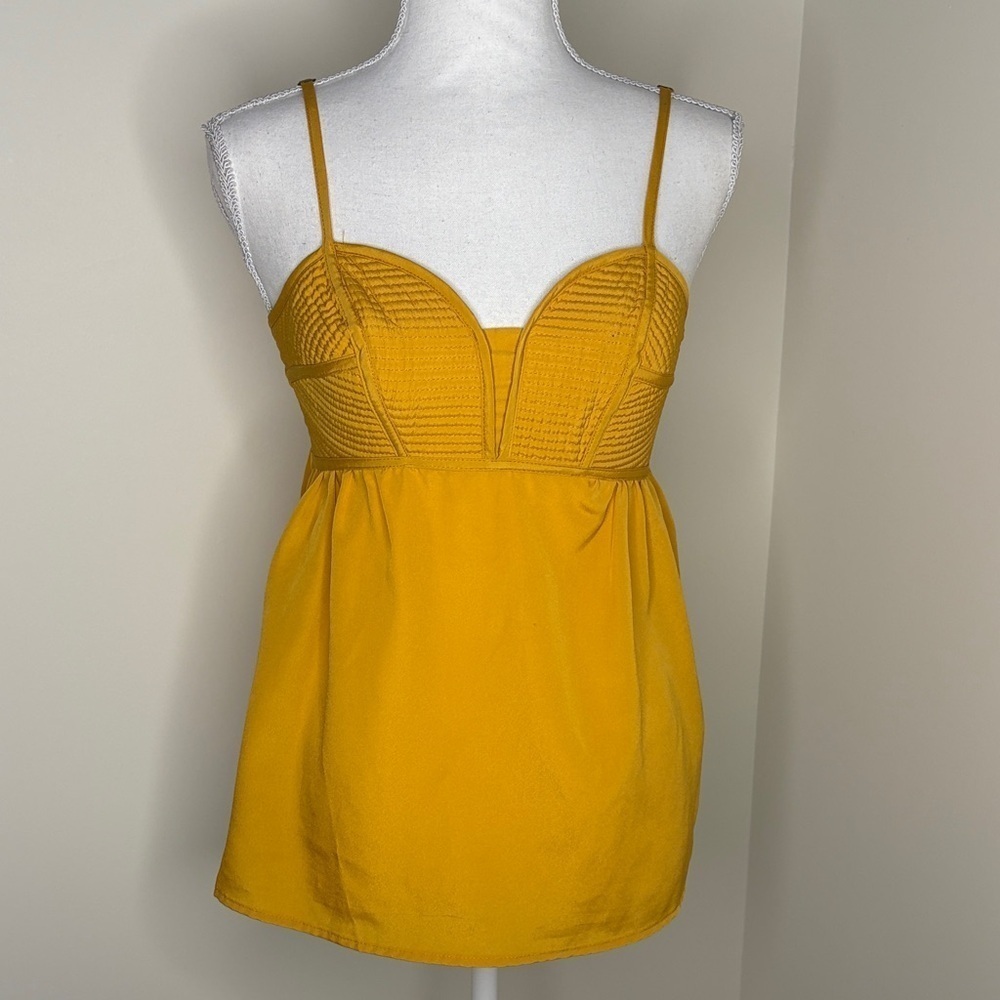 Xhilaration Mustard Babydoll Top. Small